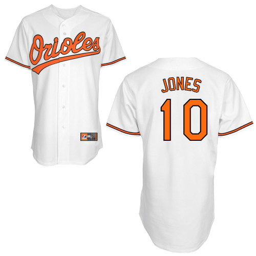 Adam Jones #10 MLB Jersey-Baltimore Orioles Men's Authentic Home White Cool Base Baseball Jersey